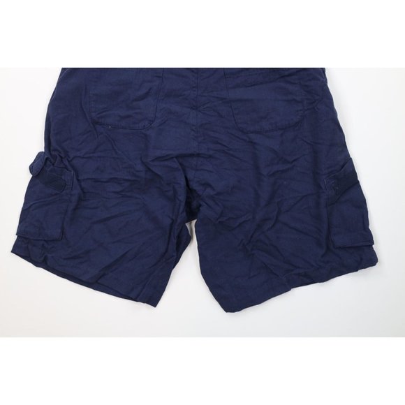 Vintage Nike Limited Edition Mens Large Faded Above Knee Cargo Shorts Navy Blue - Picture 12 of 12